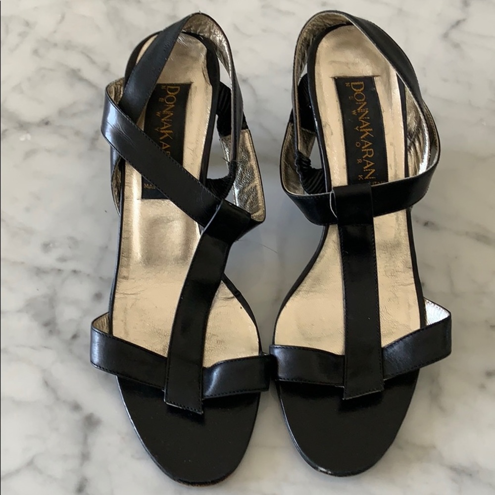 Vintage Donna Karan Black Sandals 6